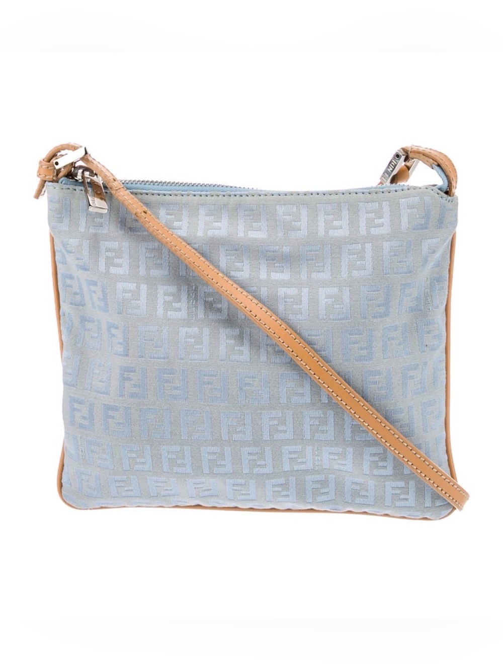 Fendi Zucchino Canvas Monogram Crossbody / Shoulder Bag